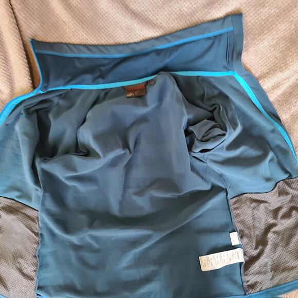 Mammut Blue & Navy Striped  Turtleneck Jacket L, Fleece-Lined, Women's - Picture 16 of 16